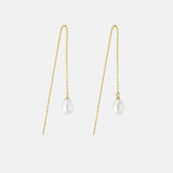 Pearl Ear Threader Earrings