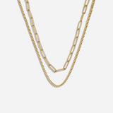Tatum Layered Paperclip Necklace