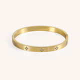 Laura Classic Gold Crystal Bangle