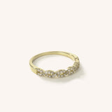 Infinity Crystal Twisted Ring