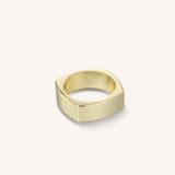 Euro Square Gold Ring